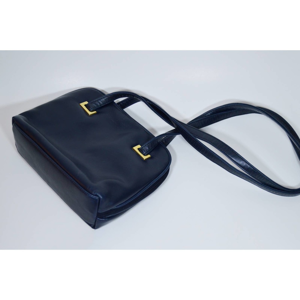 Y2K 90s navy and gold purse faux leather